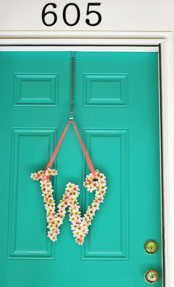 40 Floral Monogram Wreath - Twin Stripe Blog
