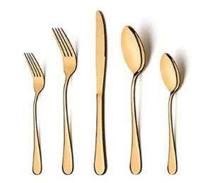 18 Best Dishwasher Safe Gold Flatware 2024 - Affordable Gold Cutlery 9