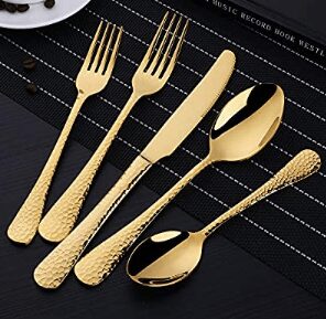 18 Best Dishwasher Safe Gold Flatware 2024 - Affordable Gold Cutlery 12