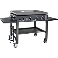 Blackstone 1554 Station-4-burner-Propane Fueled-Restaurant Grade-Professional 36 inch Outdoor Flat Top Gas Grill Griddle Station-4-bur, 36" - 4 Burner