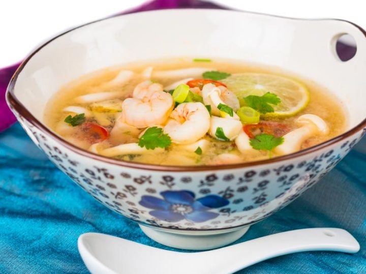 A bowl of soup Description automatically generated