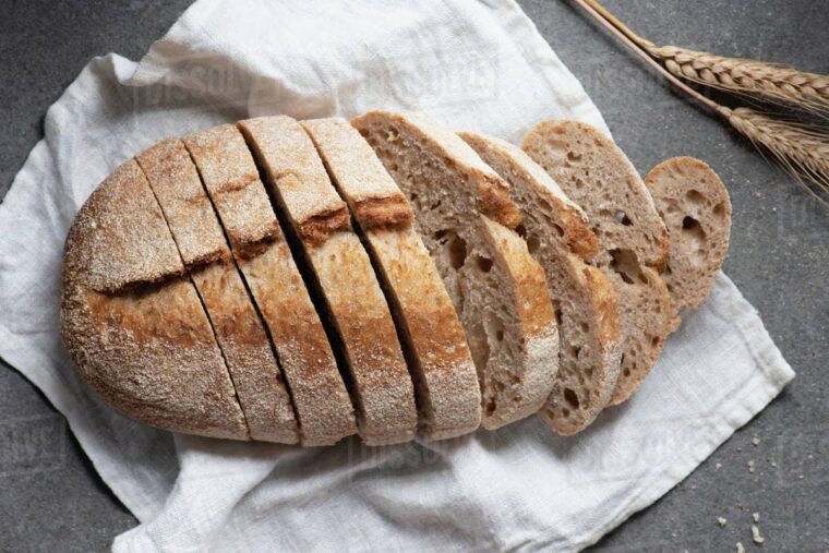 A close up of a piece of bread Description automatically generated