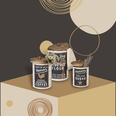 Tin storage containers